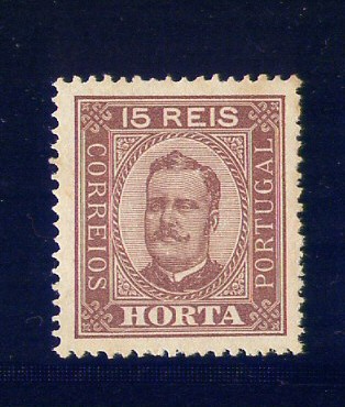 1892 - Afinsa nº 3. Reimpressão de 1905. D. Carlos 15 reis. Sem goma. Em boas condições.