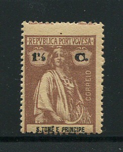 1914 - Afinsa nº 202. Ceres. Selo de 1 1/2c novo sem charneira (**) e com goma original. DENTEADO DESLOCADO. Em boas condições.