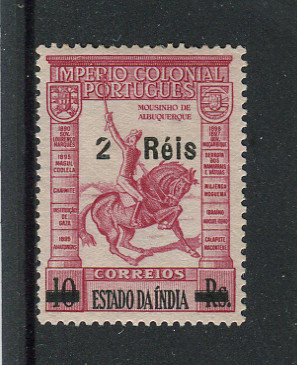 1950 - Afinsa nº 401. Império Colonial Português com sobrecarga. Selo de 2r/10r novo sem goma. ''2'' PARTIDO. Variedade NÃO CATALOGADA. Em boas condições.
