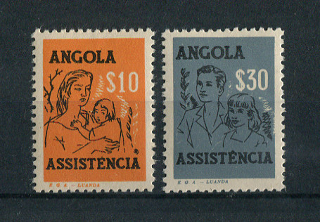 1958 - Imposto Postal nº 12/13. Assistência. Série completa nova SEM CHARNEIRA (**) e com goma original. Em boas condições.