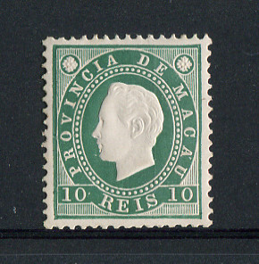 1888 - Afinsa nº 33. D. Luis I. Selo de 10r novo COM CHARNEIRA (*) e goma original. Denteado 12 1/2. Em boas condições.