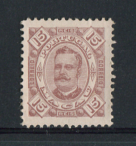 1893 - Afinsa nº 49. D. Carlos I. Selo de 15r novo sem goma como emitido. Em boas condições.