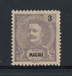 1898 - Afinsa nº 82. D. Carlos I. Selo de 3 avos novo sem goma como emitido. Em boas condições.
