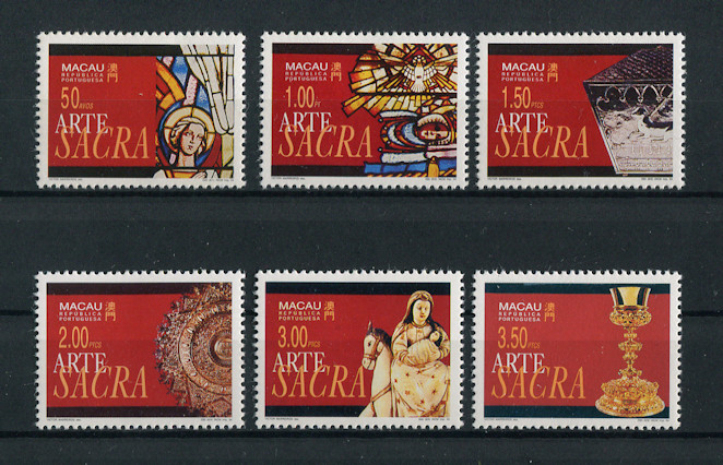 1994 - Afinsa nº 753/758. Vitrais e Arte Sacra. Série completa nova SEM CHARNEIRA (**) e com goma original. Em boas condições.