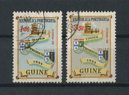 1955 - Afinsa nº 282/283. Viagem Presidencial. Série completa USADA. Em boas condições.