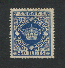 1870 - Afinsa nº 5b. Coroa. Selo de 40 reis usado. Denteado 13 1/2. Em boas condições.