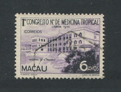 1952 - Afinsa nº 367. Medicina Tropical. Selo de 6a usado. Em boas condições.