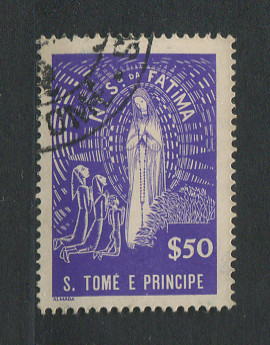 1948 - Afinsa nº 347. Fátima. Selo de $50 USADO. Em boas condições.