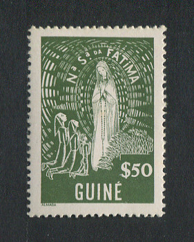 1948 - Afinsa nº 261. Nossa Senhora de Fátima. Selo de $50 novo, COM CHARNEIRA (*) e goma original. Em boas condições.