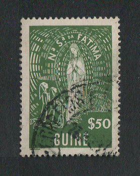 1948 - Afinsa nº 261. Nossa Senhora de Fátima. Selo de $50 USADO. Em boas condições.
