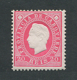 1886 - Afinsa nº 17. D. Luis I. Selo de 20 reis novo, COM CHARNEIRA (*) e goma original. Denteado 12 1/2. Em boas condições.