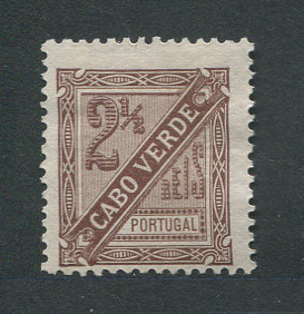 1893 - Afinsa nº 24. D. Carlos I. Selo de 2 1/2r novo sem goma. Denteado 11 1/2. Em boas condições.