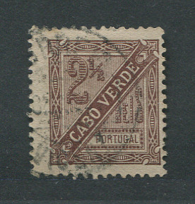 1893 - Afinsa nº 24. D. Carlos I. Selo de 2 1/2r usado. Denteado 11 1/2. Em boas condições.