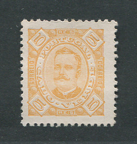 1893 - Afinsa nº 25. D. Carlos I. Selo de 5r novo sem goma. Em boas condições.