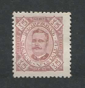 1893 - Afinsa nº 27. D. Carlos I. Selo de 15 reis novo sem goma. Denteado 11 1/2. Em boas condições.
