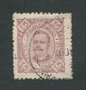 1893 - Afinsa nº 27. D. Carlos I. Selo de 15 reis usado. Denteado 11 1/2. Em boas condições.