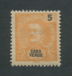 1898 - Afinsa nº 38. D. Carlos I. Selo de 5 reis novo, COM CHARNEIRA (*) e goma original. Em boas condições.