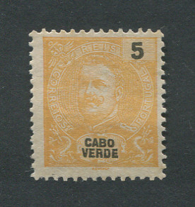 1898 - Afinsa nº 38. D. Carlos I. Selo de 5 reis novo, sem goma. Em boas condições.