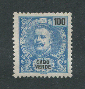 1898 - Afinsa nº 46. D. Carlos I. Selo de 100 reis novo, sem goma. Em boas condições.