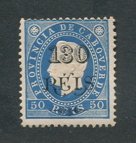 1902 - Afinsa nº 57. D. Luis I com sobretaxa. Selo de 130r/50r novo COM CHARNEIRA (*) e goma original. Em boas condições.