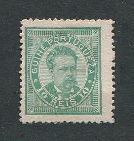 1886 - Afinsa nº 25. D. Luis I. Selo de 10 reis novo sem goma. Denteado 12 1/2. Em boas condições.