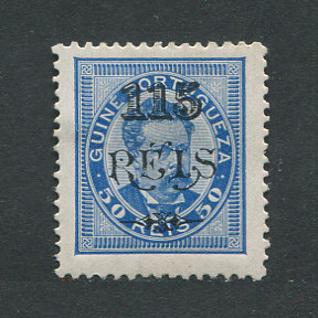 1902 - Afinsa nº 66. D. Luis I com sobretaxa. Selo de 115r/50r novo COM CHARNEIRA (*) e goma original. Em boas condições.