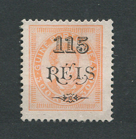 1902 - Afinsa nº 67. D. Luis I com sobretaxa. Selo de 115r/300r novo sem goma. Em boas condições.