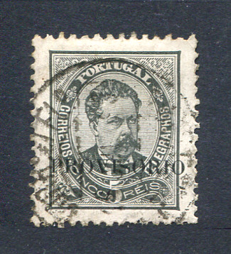 1892 - Afinsa nº 80. D. Luis I com sobrecarga PROVISÓRIO. Selo de 5 reis usado. Em boas condições.