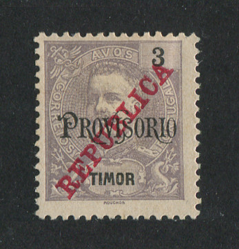 1915 - Afinsa nº 189. D. Carlos I com sobrecargas REPUBLICA e PROVISORIO. Selo de 3a novo sem goma como emitido. Em boas condições.