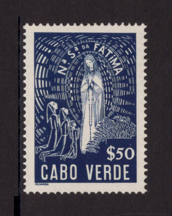 1948 - Afinsa nº 250. Fátima. Selo de $50 novo, COM CHARNEIRA (*) e goma original. Em boas condições.