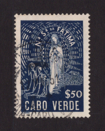 1948 - Afinsa nº 250. Fátima. Selo de $50 USADO. Em boas condições.