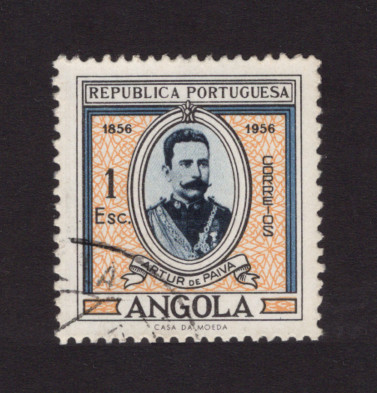1956 - Afinsa nº 387. Centenário de Artur Paiva. Selo de 1$00 usado. Em boas condições.