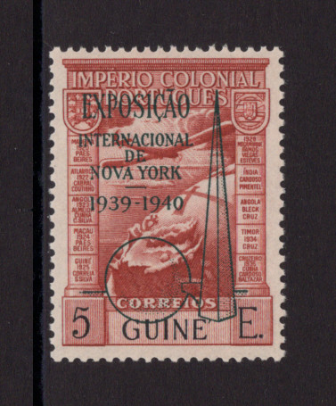1938 - Correio Aéreo. Afinsa nº 7A. Império Colonial Português. 5$00 com sob. ''Expo. International de N. Y.''. Novo SEM CHARNEIRA (**) e com goma original. Em boas condições.