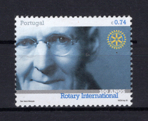 2005 - Afinsa nº 3240. 100 Anos de Rotery International. Série nova sem charneira. Goma Original. Em boas condições.