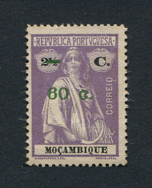 1921 - Afinsa nº 236. Ceres com sobretaxa. Selo de 60c / 2 1/2c novo sem goma como emitido. Papel porcelana, denteado 15x14. Em boas condições. (LER DESCRIÇÃO)