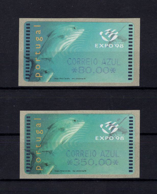 1998 - #15- CA - EXPO 98. SMD. CORREIO AZUL. Série de Etiquetas Afinsa n.º 15. Nova. Autoadesiva. Em boas condições.