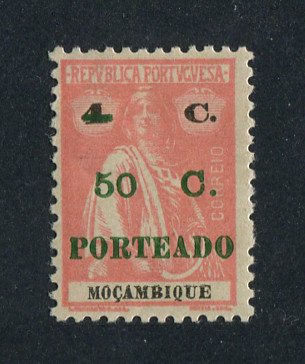 1921 - Porteado nº 46. Ceres com sobretaxa. Selo de 50c/4c novo, COM CHARNEIRA (*) e goma original. Em boas condições.