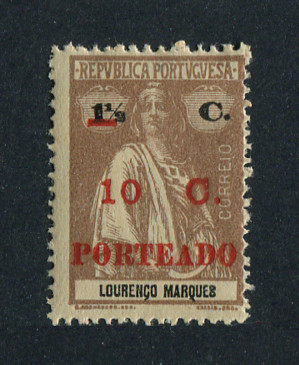 1921 - Porteado nº 48. Ceres com sobretaxa. Selo de 10c/1 1/2c novo, COM CHARNEIRA (*) e goma original. Em boas condições.
