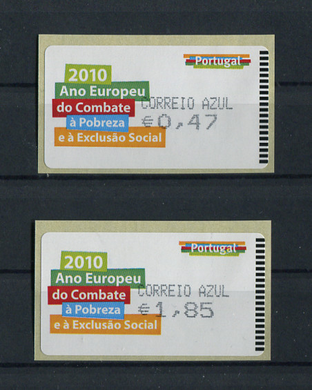 2010 - #51- CA (CORREIO AZUL). Combate à Pobreza. AMIEL. Série de Etiquetas Afinsa n.º 51. Nova. Autoadesiva. Em boas condições.