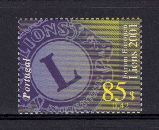 2001 - Afinsa nº 2806. Fórum Europeu de Lions. Série nova sem charneira. Goma Original. Em boas condições.
