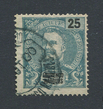 1898 - Afinsa nº 37C. D. Carlos. Selo de 25 reis usado. Denteado 13 1/2. Em boas condições.