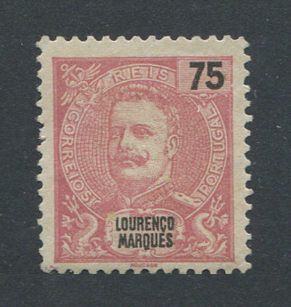 1898 - Afinsa nº 39. D. Carlos. Selo de 75 reis novo sem goma. Em boas condições.