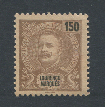 1898 - Afinsa nº 42. D. Carlos. Selo de 150 reis novo sem goma. Em boas condições.