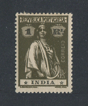 1914 - Afinsa nº 254h. Ceres. Selo de 1r novo, COM CHARNEIRA (*) e goma original. Papel pontinhado 15x14. Estrelas: I-I. Em boas condições.