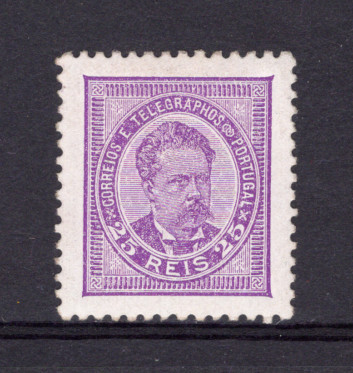 1884 - Afinsa nº 63. D. Luis I. Selo de 25 reis NOVO, COM CHARNEIRA (*) e goma original. Em boas condições.