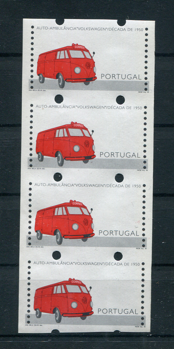 1995 -#11 - Transportes Postais. ERRO, OMISSÃO DE TAXA. EM TIRA DE 4. Nova sem charneira. Em boas condições.
