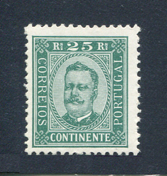 1892 - Afinsa nº 70A. D. Carlos I. Selo de 25 reis NOVO SEM CHARNEIRA (**) e com goma original. Papel pontinhado, denteado 11 1/2. Em boas condições.