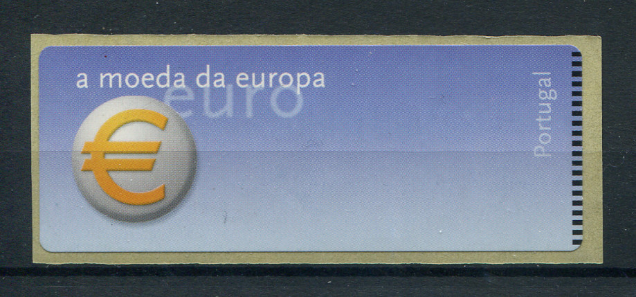 2002 - #24 - Simbolo do Euro. CROUZET. ERRO, OMISSÃO DE TAXA. Nova. Autoadesiva. Em boas condições.