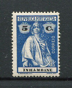 1914 - Afinsa nº 77. Ceres. Selo de 5c novo, COM CHARNEIRA (*) e goma original. Papel porcelana. Em boas condições.