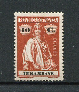 1914 - Afinsa nº 80. Ceres. Selo de 10c novo, COM CHARNEIRA (*) e goma original. Papel porcelana. Em boas condições.